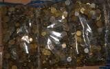 Diverse Länder 24 Kilo Kiloware Wertmarken 24 Kilo Token, Jetons = 3 x 8 Kilogramm