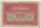 Österreich Ungarn Kaiserreich 2 Kronen ohne Stempel 1917 GB399 - Zwei Kronen - Ket Korona Banknote Austria Stark gebrauchte Erhaltung