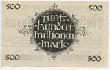 Deutsches Reich Weimar Fünfhundert Millionen Mark Banknote Inflation 1923 GB712 - Hessische Landesbank - Gutschein Notgeld Paper Money Germany Bankfrische Erhaltung