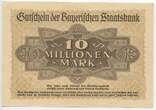 Deutsches Reich Weimar Bayern Zehn Millionen Mark Banknote Inflation 1923 GB391 - Bayerische Staatsbank München - Gutschein Notgeld Paper Money Germany Fast Bankfrische Erhaltung