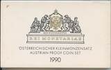 Österreich Offizieller Kursmünzensatz 1990 GN1059 - Original KMS Proof Coin Mint Set Austria Proof in Original Box