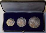 Österreich Silbermedailllen Lot 3 Stück 1976 GN664 - Drei tolle Silbermedaillen Olympiade Innsbruck UNC in original Box