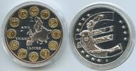 Medaille GY788 - Gedenkprägung 10 Jahre Euro mit Goldauflage 10 ANS YEARS EURO -