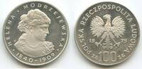 100 Zlotych H0047 - Poland 1975 Y#78 Silver Helena Modrzejewska Proof Polen -