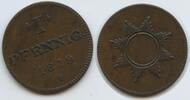 1 Pfennig G14363 - Frankfurt am Main KM#Tn7 XF Judenpfennig Token Coinage -
