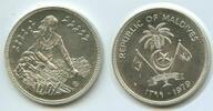 100 Rufiyaa G2010 - Maldive Islands KM#60 Silver Woman making mats -