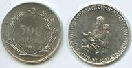 500 Lira G3538 - Turkey FAO KM#940.1 Reeded UNC Condition Scarce Silver -