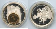 1 Pfennig GY731 - Medaille European Currencies Deutschland mit Goldauflage -
