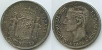 Spanien 5 Pesetas Silber G0212 - Alfonso XII. 1874–1885 Spain -