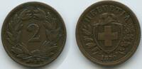 2 Rappen G15026 - Schweiz KM#4.1 SEHR RAR Switzerland Suisse -