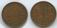 Britisch Indien ½ Pice G15081 - RARE ERHALTUNG - Victoria 1837-1901 - East India Company British India -