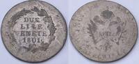 RDR Österreich Italien Venetien 2 Lire auf 24 Kreuzer 1800 ( Due Lire Venete) H0248 - SEHR RAR Franz II.1792-1835 Republic of Austrian Province -