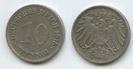 Deutsches Reich 10 Pfennig G10105 - SEHR RAR Wilhelm II. 1888-1918 Germany Empire -