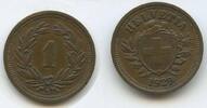 1 Rappen G3291 - Schweiz KM#3.2 Switzerland Suisse -