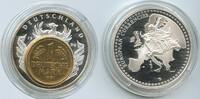 1 Mark GY378 - Medaille Inlay-Gedenkprägung Deutschland mit Goldauflage -