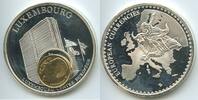 1 Franc GN1205 Große Medaille Inlay-Gedenkprägung mit Luxemburg Goldüberzug -