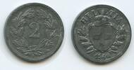 2 Rappen G14655 - Schweiz KM#4.2b SEHR RAR Zink Switzerland Suisse -