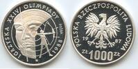1000 Zlotych GS0821 - Poland Pr.567 Proba Silver Olympic Archery Polen -
