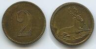 Deutschland Nürnberg Spielmarke Rechenpfennig Spielgeld G7138 - Spielgeld sitzender Hirsch -