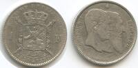 Belgien Königreich 1 Franc Silber G9040 - Fifty Years of the Belgian Independence Leopold II. Belgium -