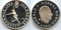 Norwegen 100 Kroner Silber GB1403 - Olympiade 1994 Lillehammer Figure Skating Norway -