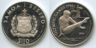 Samoa 10 Tala Silber G0326 - Sommer Olympiade 1996 Atlanta Turmspringer Tanumafili II. -