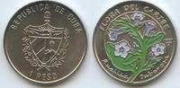 Kuba Cuba 1 Peso M#5901 - Ruellia Tuberosa - Farbmünze Blumen der Karibik - Flora del Caribe -