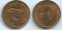 Großbritannien 1 Farthing G2262 - Zaunkönig Eurasian wren King Georg VI. 1936-1952 Great Britain -