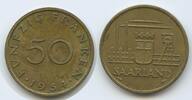 Saarland 50 Franken G3633 - Germany-France Paris Scarce -