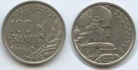 100 Francs 1958 Frankreich G9076 - Eule Owl Cochet Chouette RAR Very Scarce France Vorzüglich -