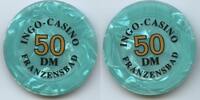 Tschechoslowakei 50 DM Spielbankjeton Casino Jeton Mark Casinomarke M#7430 - Ingo-Casino Franzensbad Tschechien -