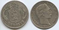 Dänemark 2 Kroner Silber H0686 - RAR Christian IX. 1863-1906 Denmark -