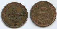 Brandenburg-Preußen 3 Pfennig 1868 B Hannover G6820 - Prussia Wilhelm I. 1861-1888 EF