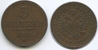 Österreich Ungarn Kaiserreich 3 Kreuzer 1851 G Nagybánya G5281 - Franz Joseph I. 1848-1916 VF-EF, kleine Randfehler
