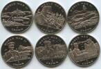 Gibraltar 6 x 1 Crown GN757 - WORLD WAR II - Elizabeth II. -