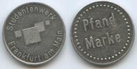 Deutschland Bundesrepublik Pfandmarke Token Jeton Wertmarke M742 - Frankfurt am Main - Studentenwerk -