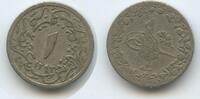 Ägypten 1/10 Qirsh 1884 - AH1293/10 G3427 - König Abdul Hamid II. 1876-1909 Egypt VF