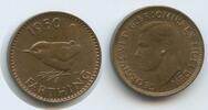 Großbritannien Great Britain United Kingdom 1 Farthing G2252 - Zaunkönig Eurasian wren King George VI. Great Britain -