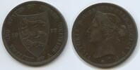 Jersey 1/12 Shilling G7499 - Queen Victoria Bailiwick of Jersey -