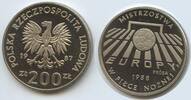 Polen 200 Zlotych Probe G8752 - Fussball EM 1988 Poland Proba Soccer Europy Trial Strike -