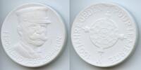 Deutschland Meißner Porzellanmedaille M#7221 - Ferdinand Graf Zeppelin - 150 Jahre Orden Pour le Mérite -