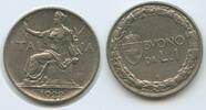 Italien Königreich 1 Lira G0925 - Vittorio Emanuele III. Italy -