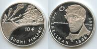 Finnland 10 Euro Silber 2005 PA255 - Johan Vilhelm Snellman 1806-2006 Proof Finland Proof, leicht angelaufen