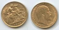 Großbritannien Great Britain United Kingdom ½ Sovereign Gold M#5438 - King Edward VII. 1901-1910 -