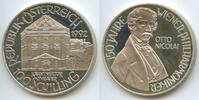 Österreich 100 Schilling Silber PA243 - 150 Jahre Wiener Philharmoniker - Otto Nicolai - Theater am Kärntnertor -