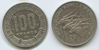 Kongo 100 Francs CFA K02 - RARES JAHR Bank of Central African States Congo Giant Elands Springböcke -