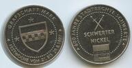 Deutschland Nordrhein-Westfalen Schwerte Medaille Schwerter Nickel GX1394 - Grafschaft Mark Festwoche vom 21. 29.8.1997 - 600 Jahre Stadtrecht -