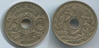 Frankreich 25 Centimes G9346 - kleines Loch (4,7mm) Lindauer France -