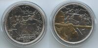Österreich 2.Republik 10 Euro Silber teilvergoldet M#5057 - Mit Kettenhemd und Schwert Tapferkeit mit Goldauflage Austria -