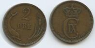 Dänemark 2 Öre (2 Øre) G7385 - Christian IX. 1863-1906 Denmark -